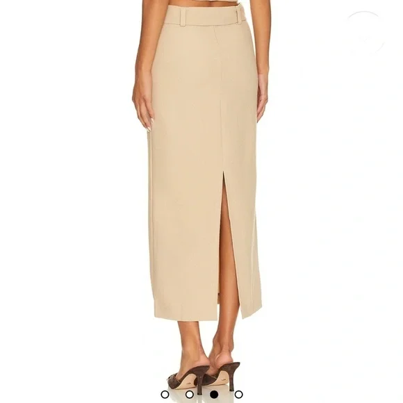 Song of Style Perdita Maxi Skirt in Latte Beige - Picture 2 of 10